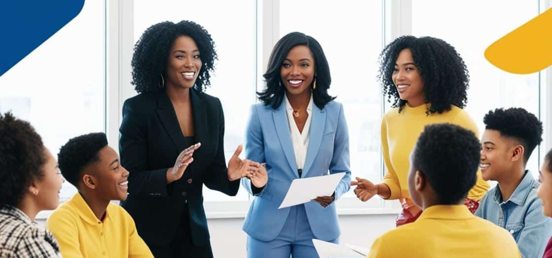 real estate coaching image for modern agent institute. some black teachers teaching